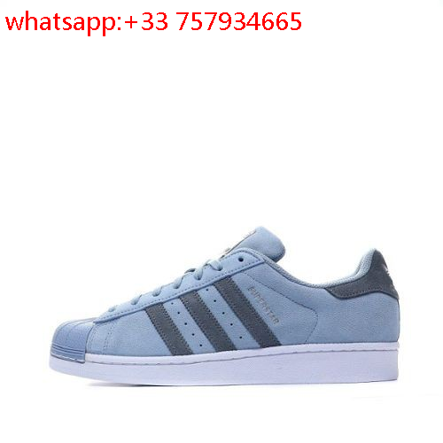 adidas superstar homme blanche et bleu